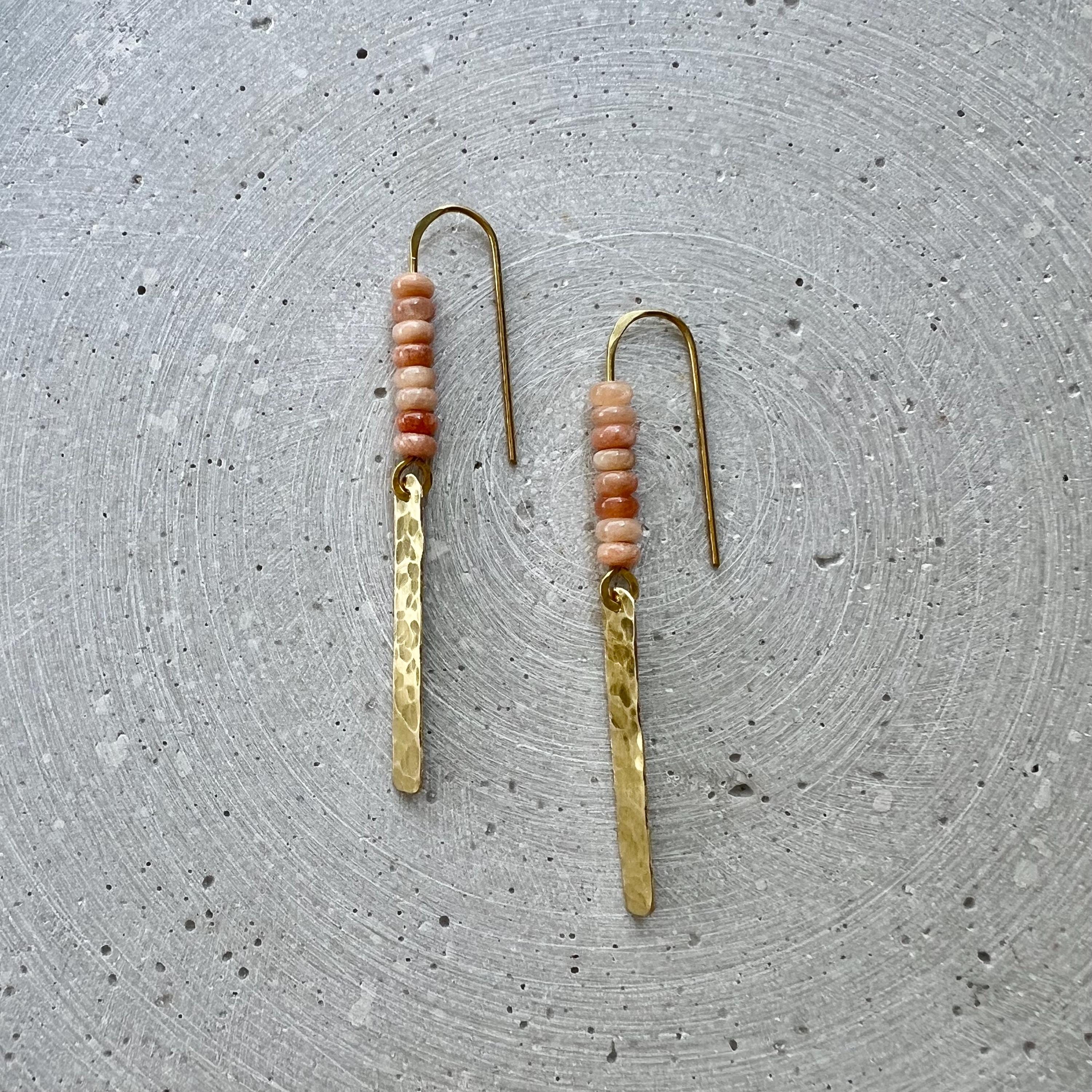 Lange Sunstone Ohrhänger - Schmuck - Gudbling
