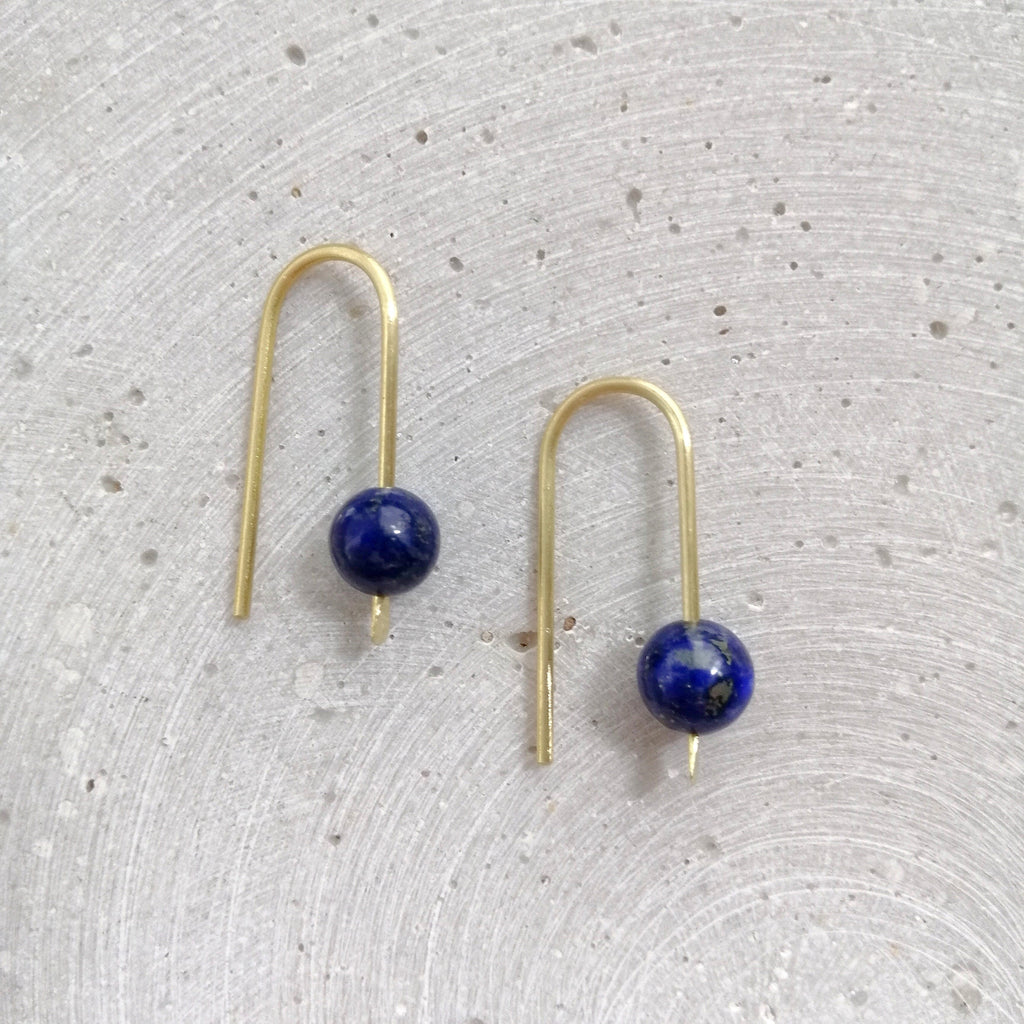 Lapislazuli Ohrbögen - Ohrring - Gudbling