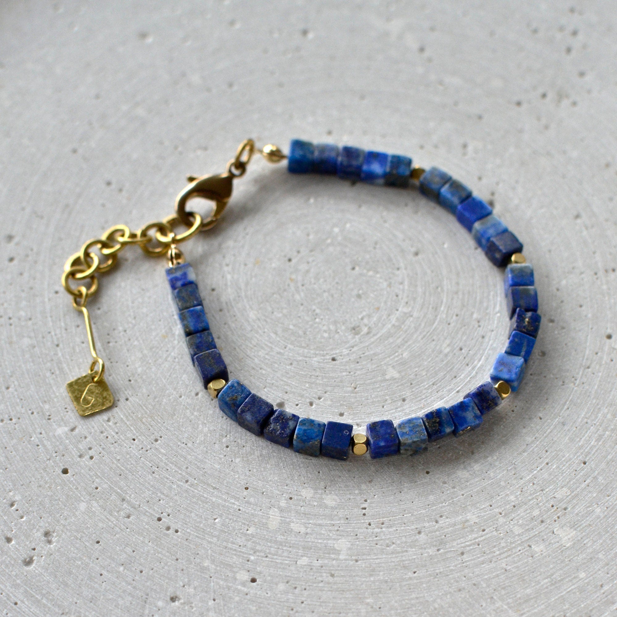 Lapislazuli Würfel Armband - Armband - Gudbling