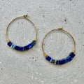 Lapislazuli Würfel Creolen
