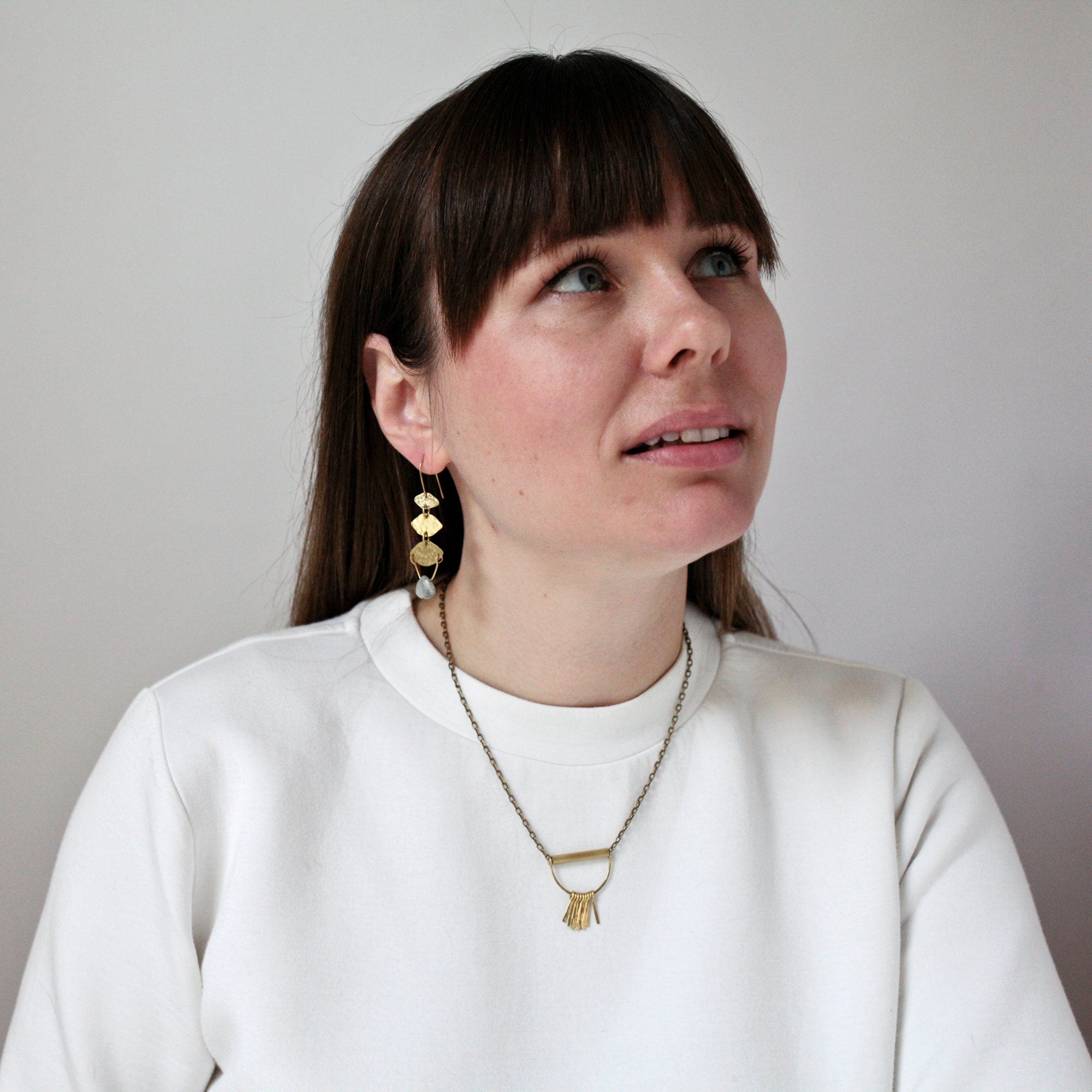 Minimalistische Messing Fransen Halskette - Halskette - Gudbling