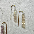 Minimalistische Ohrbögen mit Fluorit - Schmuck - Gudbling