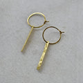 Minimalistische Stab Hoop Ohrringe - Ohrring - Gudbling