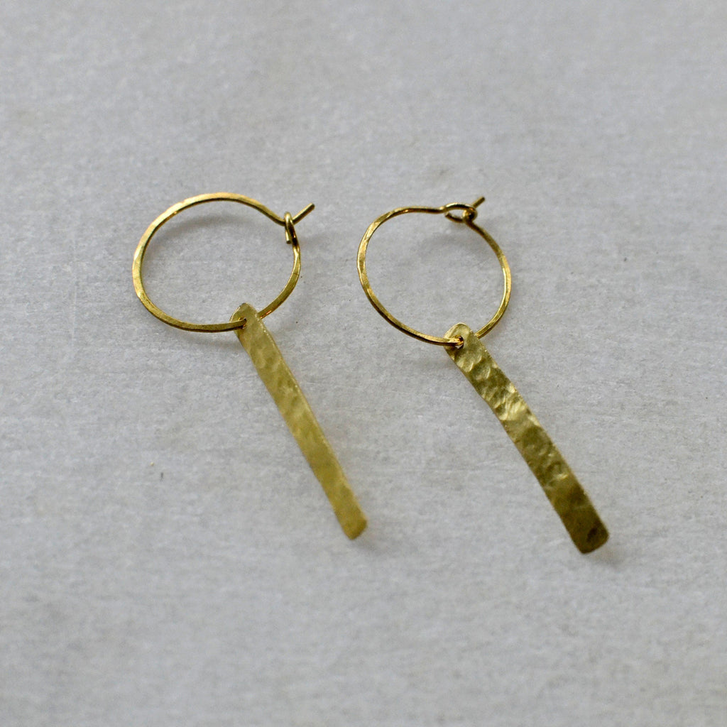 Minimalistische Stab Hoop Ohrringe - Ohrring - Gudbling
