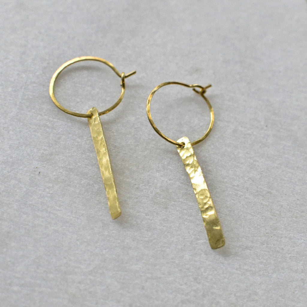 Minimalistische Stab Hoop Ohrringe - Ohrring - Gudbling