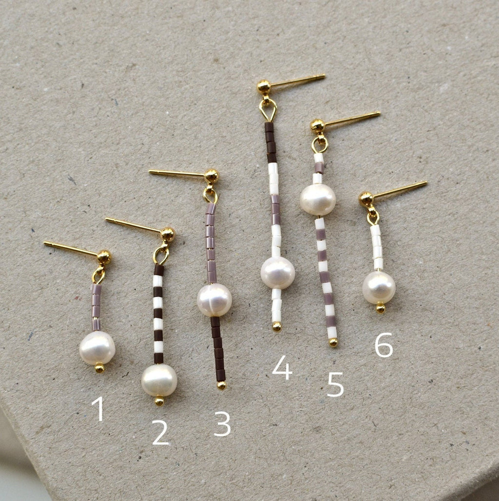 Mix and Match Gestreifte Hängeohrringe - Schmuck - Gudbling