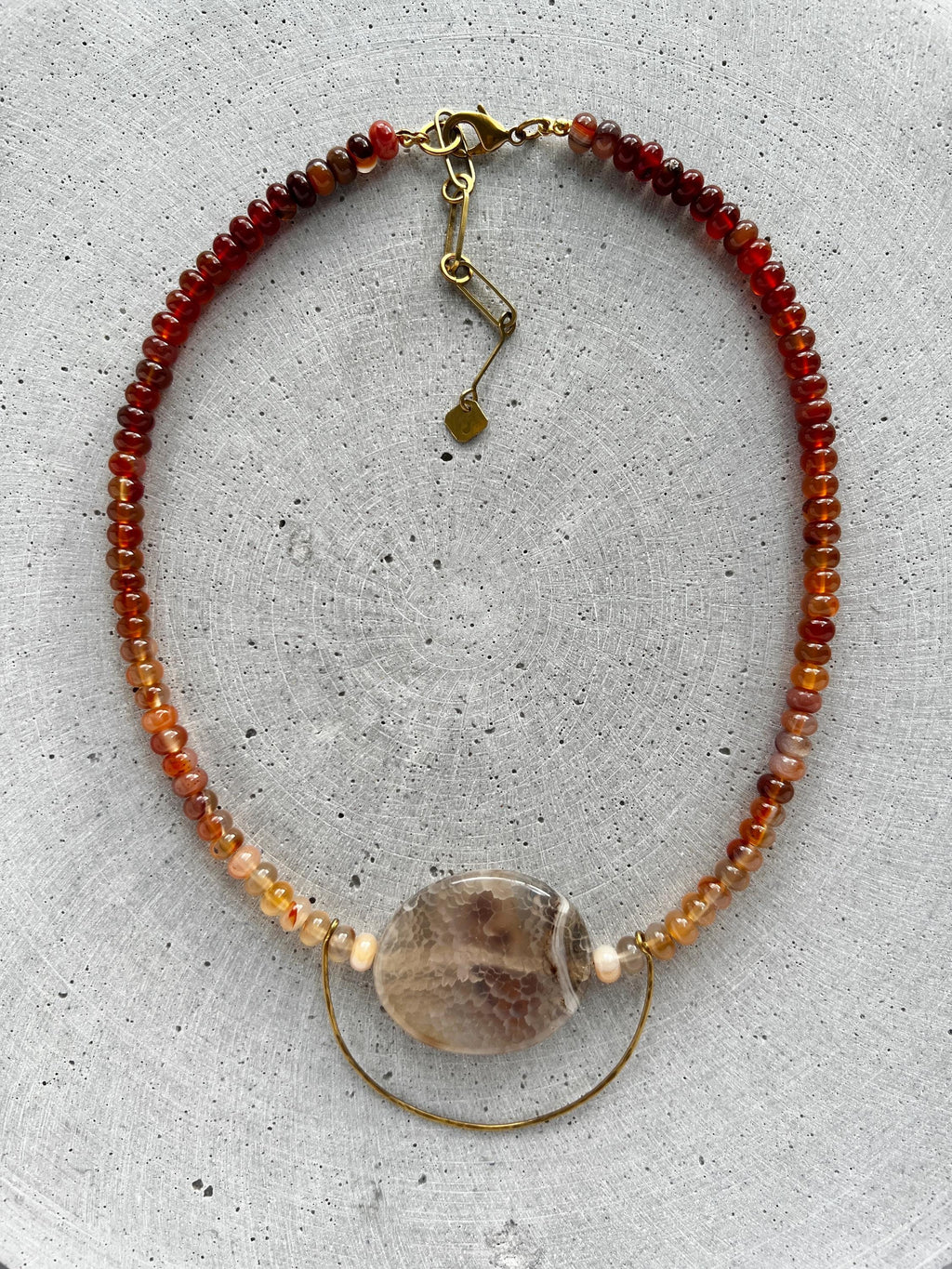 Ombre Karneol Statement Halskette - Schmuck - Gudbling