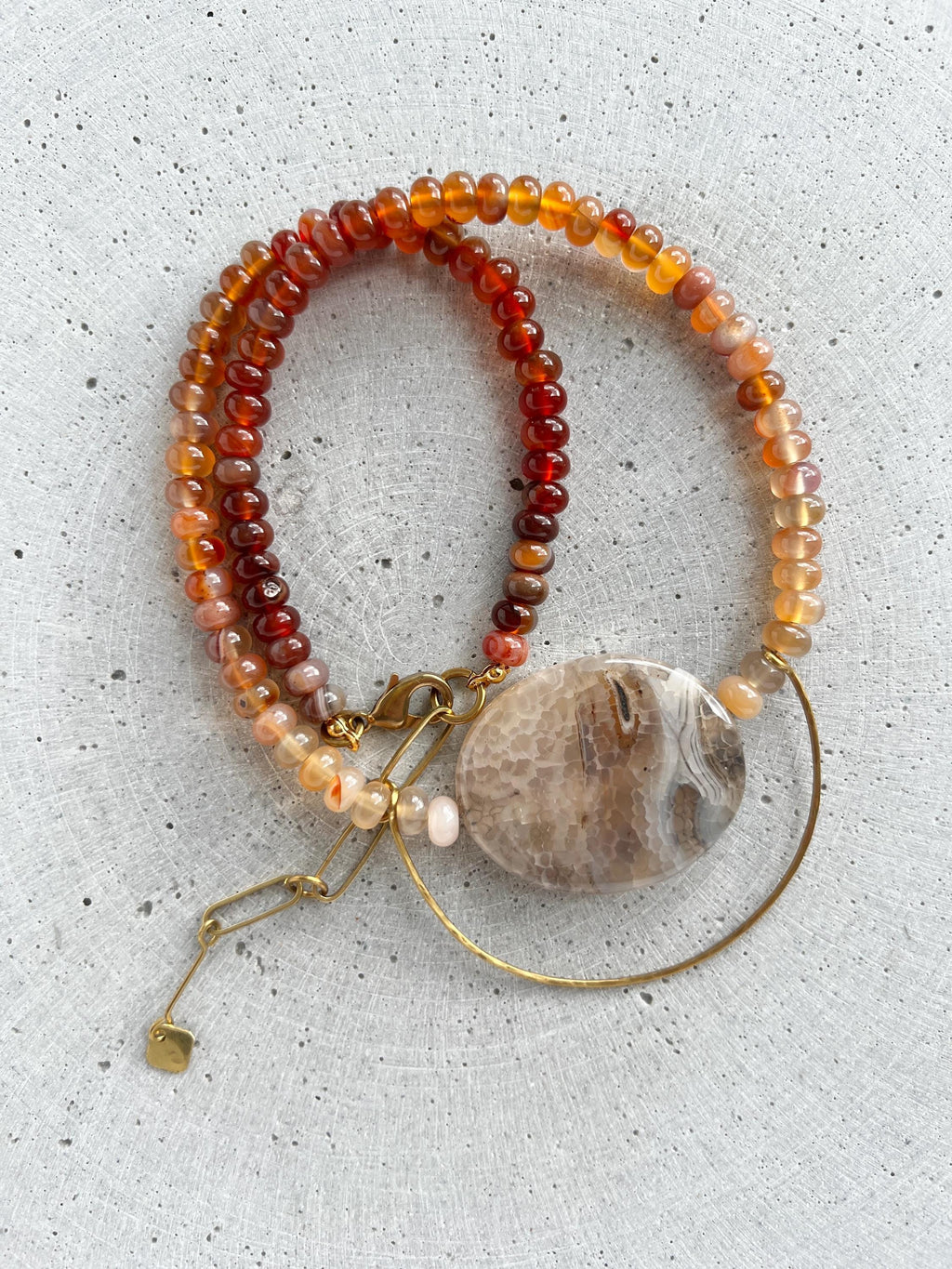 Ombre Karneol Statement Halskette - Schmuck - Gudbling