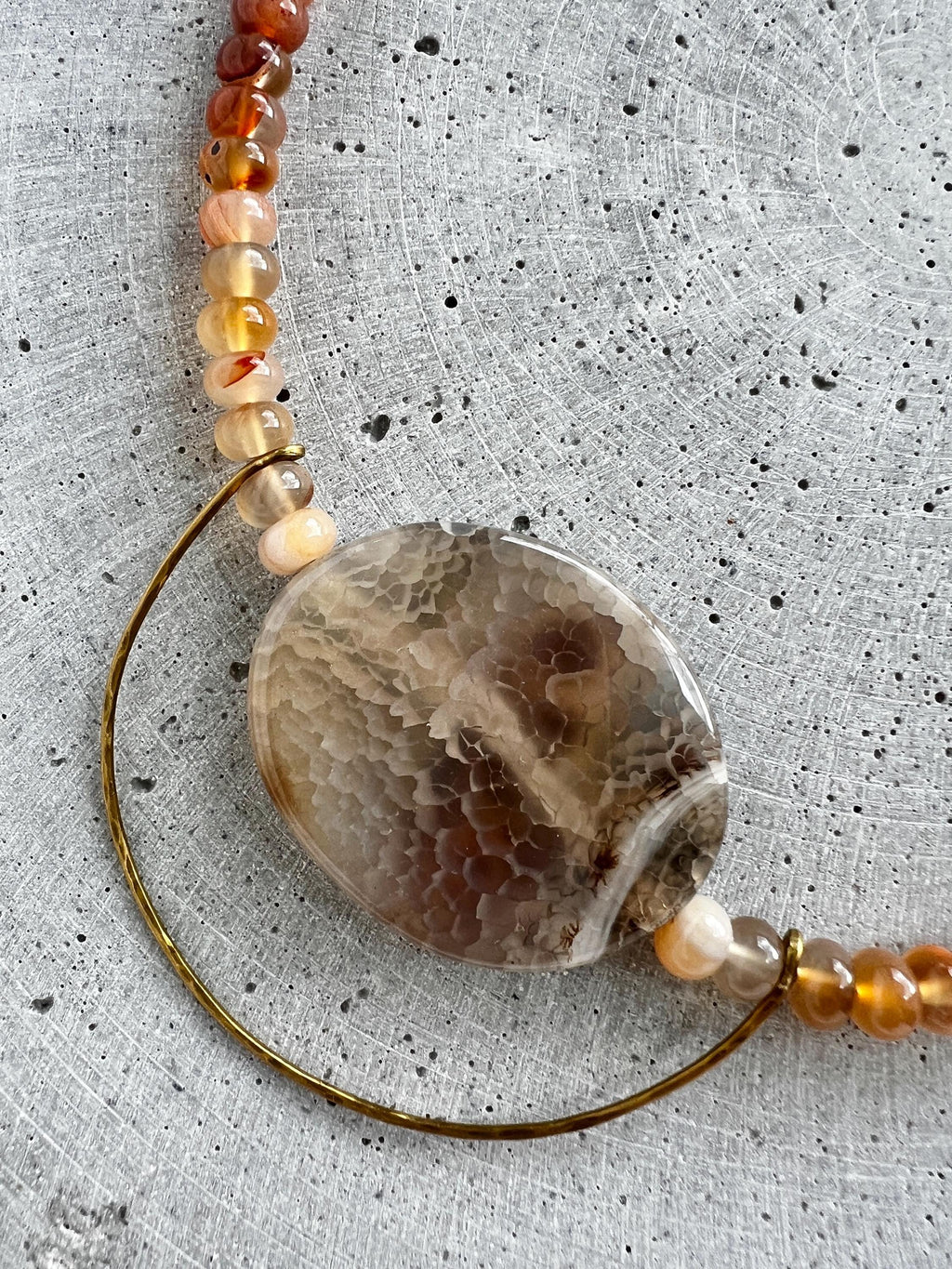 Ombre Karneol Statement Halskette - Schmuck - Gudbling