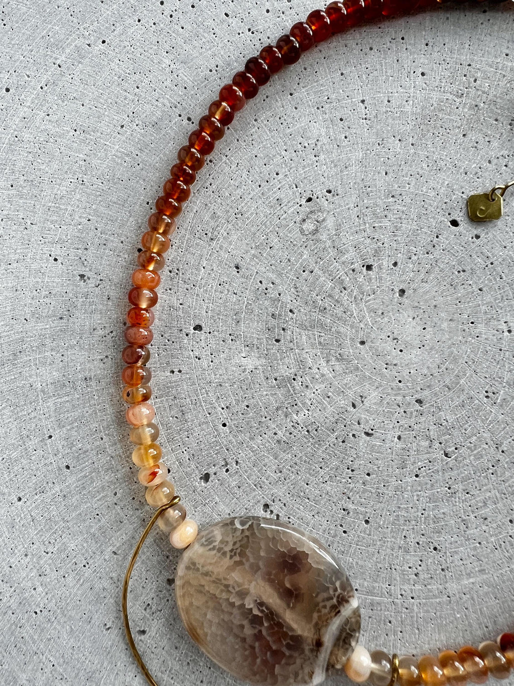Ombre Karneol Statement Halskette - Schmuck - Gudbling