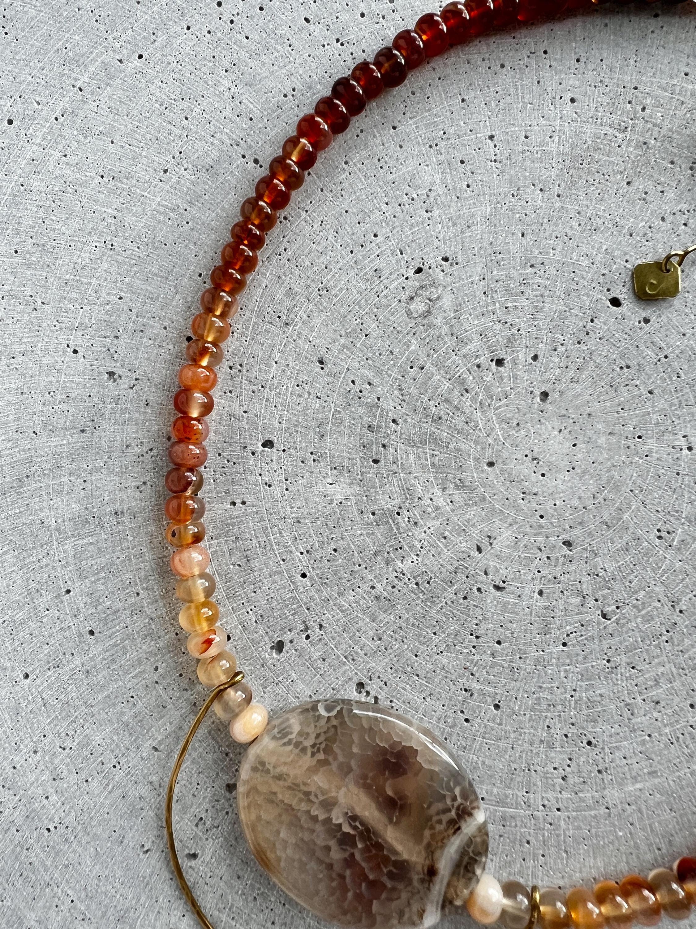 Ombre Karneol Statement Halskette - Schmuck - Gudbling