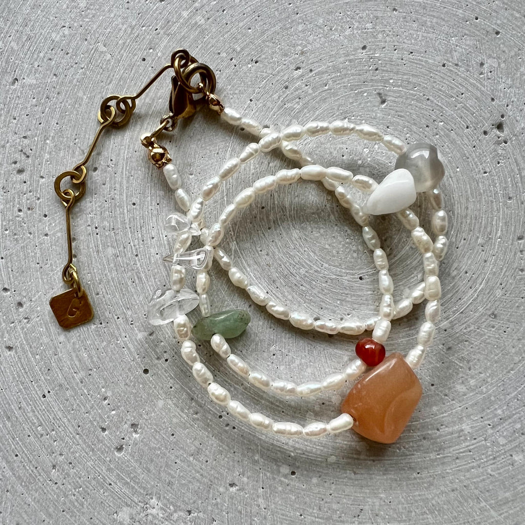 Perlenkette aus wiederverwendeten Süßwasserperlen - Schmuck - Gudbling