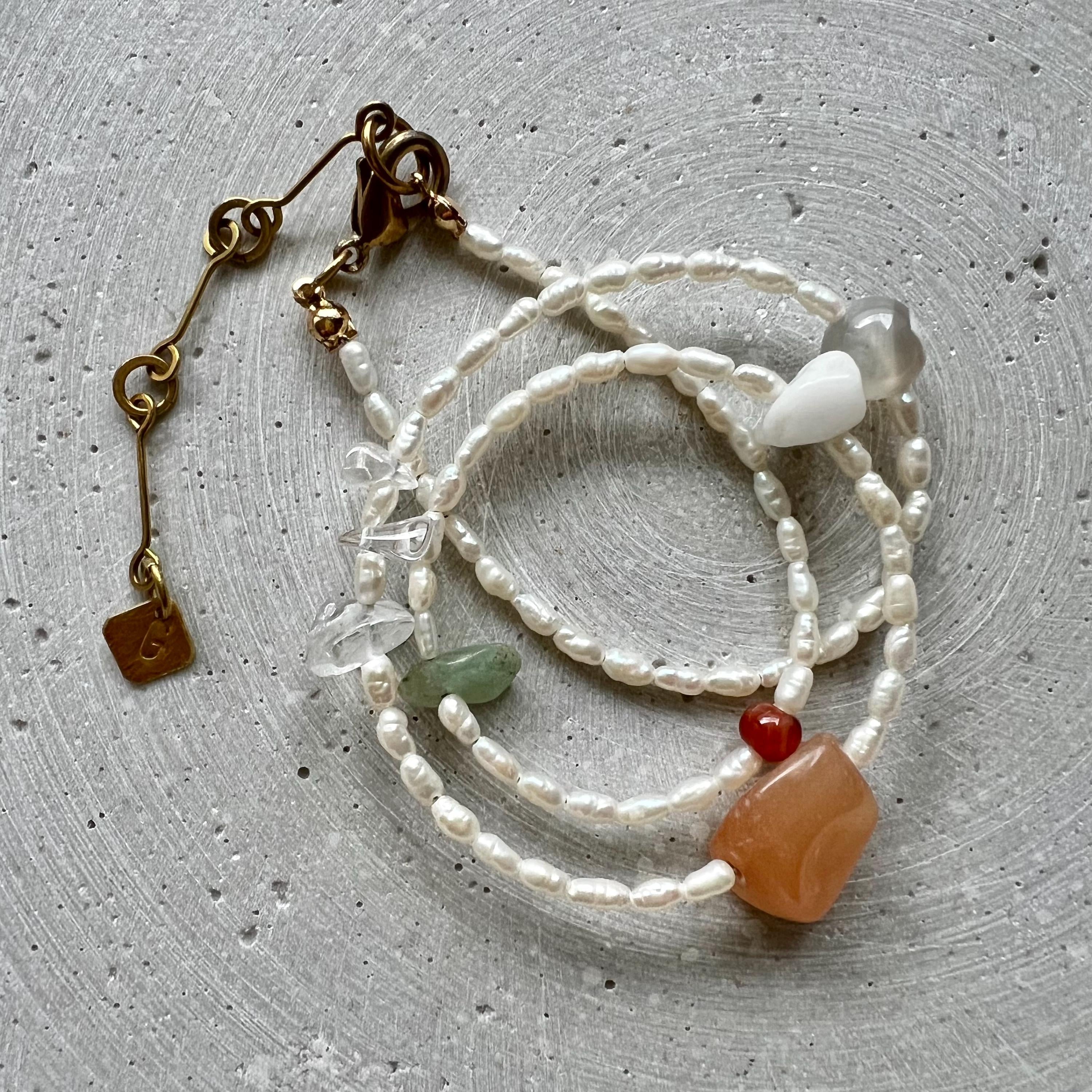 Perlenkette aus wiederverwendeten Süßwasserperlen - Schmuck - Gudbling