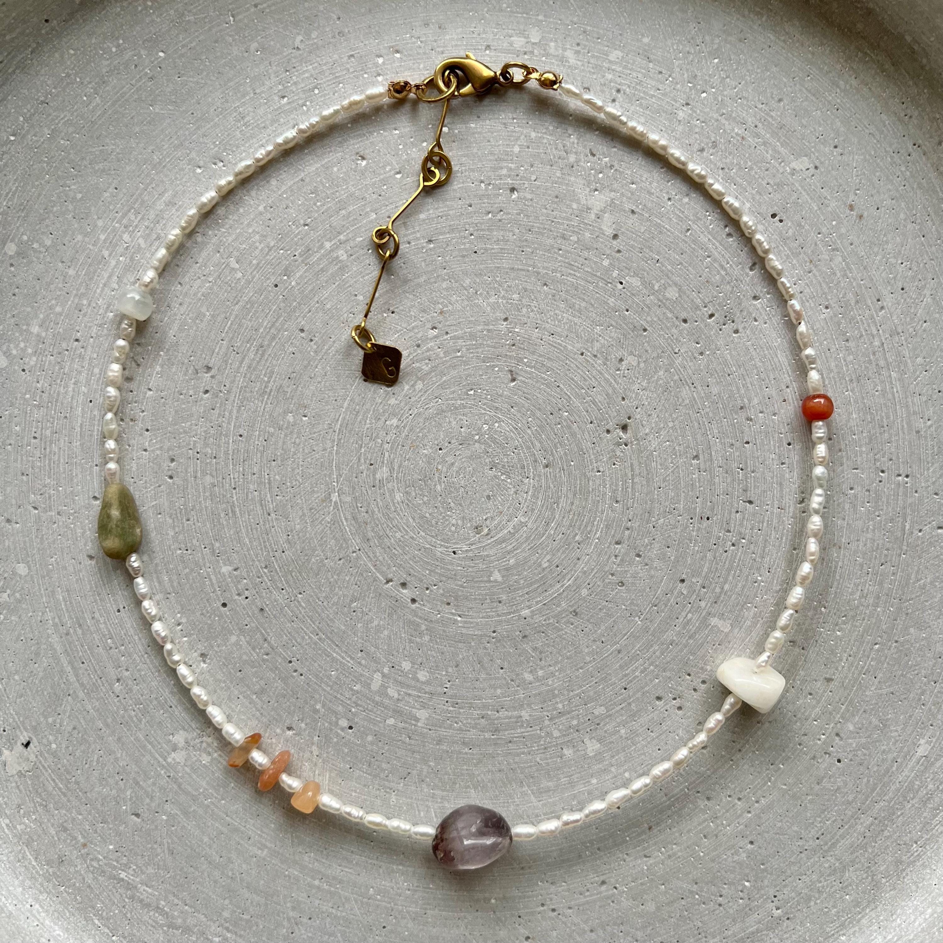 Perlenkette aus wiederverwendeten Süßwasserperlen - Schmuck - Gudbling