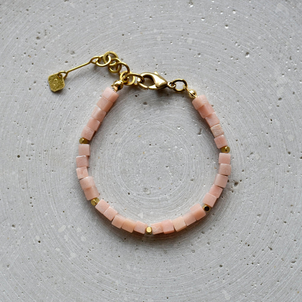 Pink Opal Würfel Armband - Schmuck - Gudbling