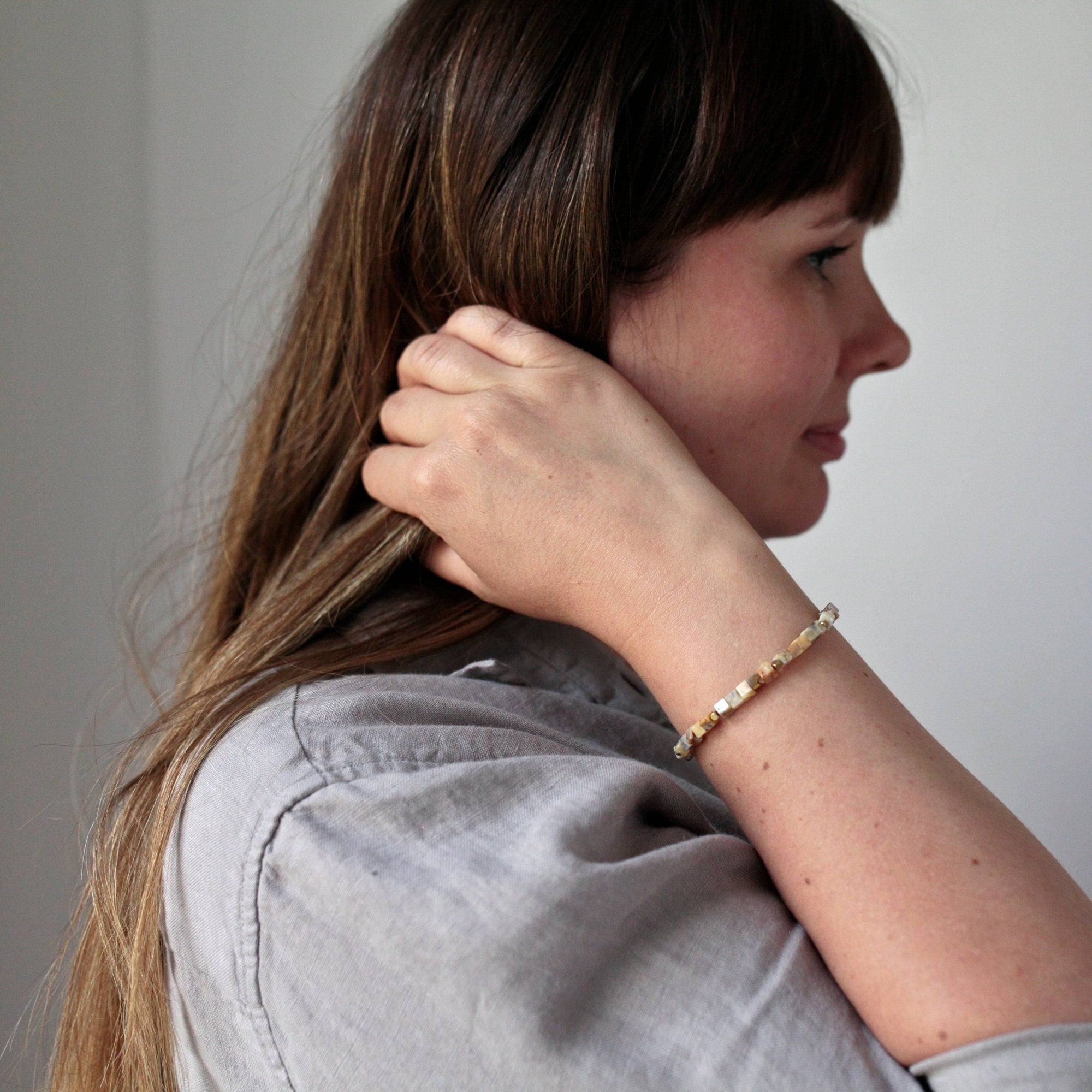 Pink Opal Würfel Armband - Schmuck - Gudbling