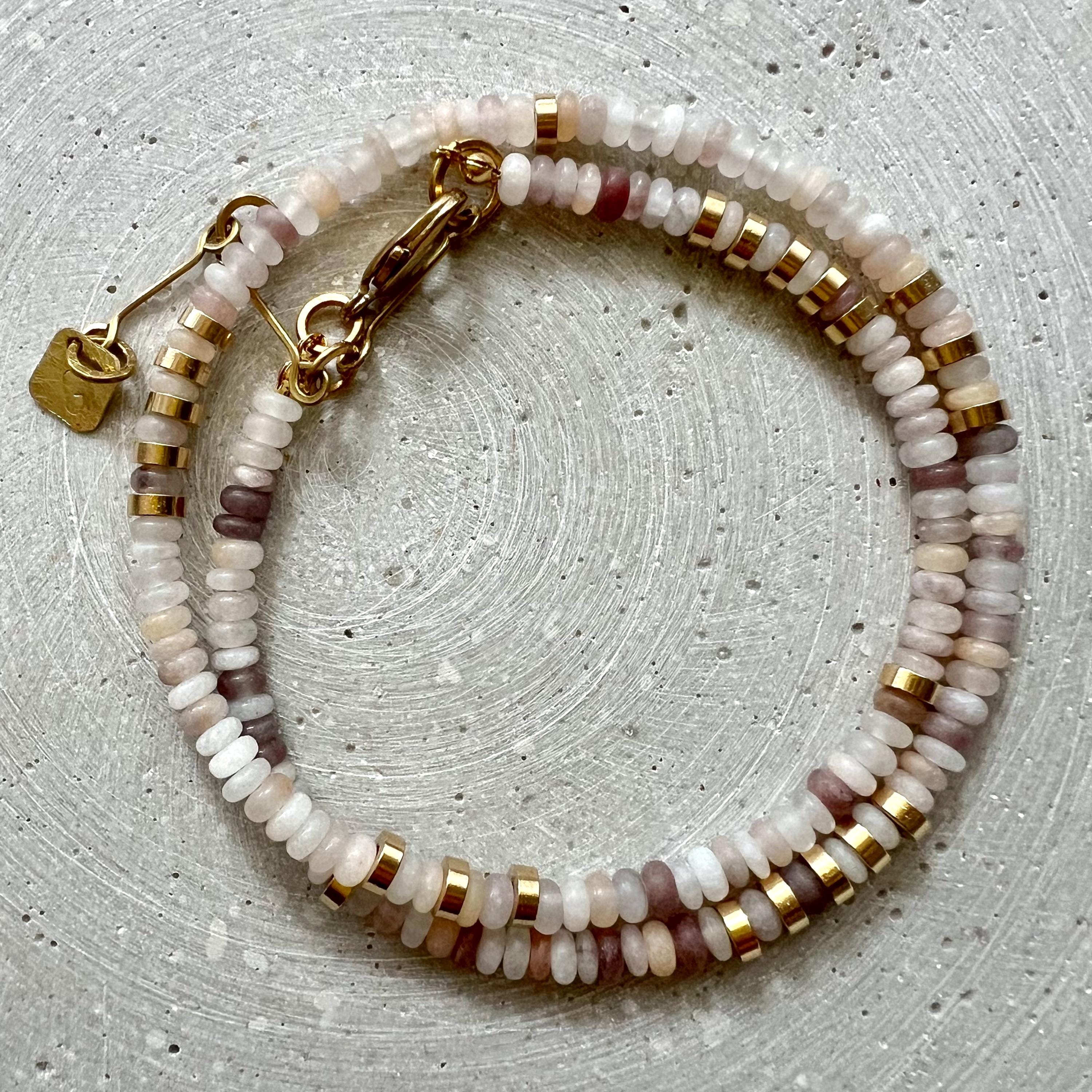 Quarz Perlen Kette - Halskette - Gudbling