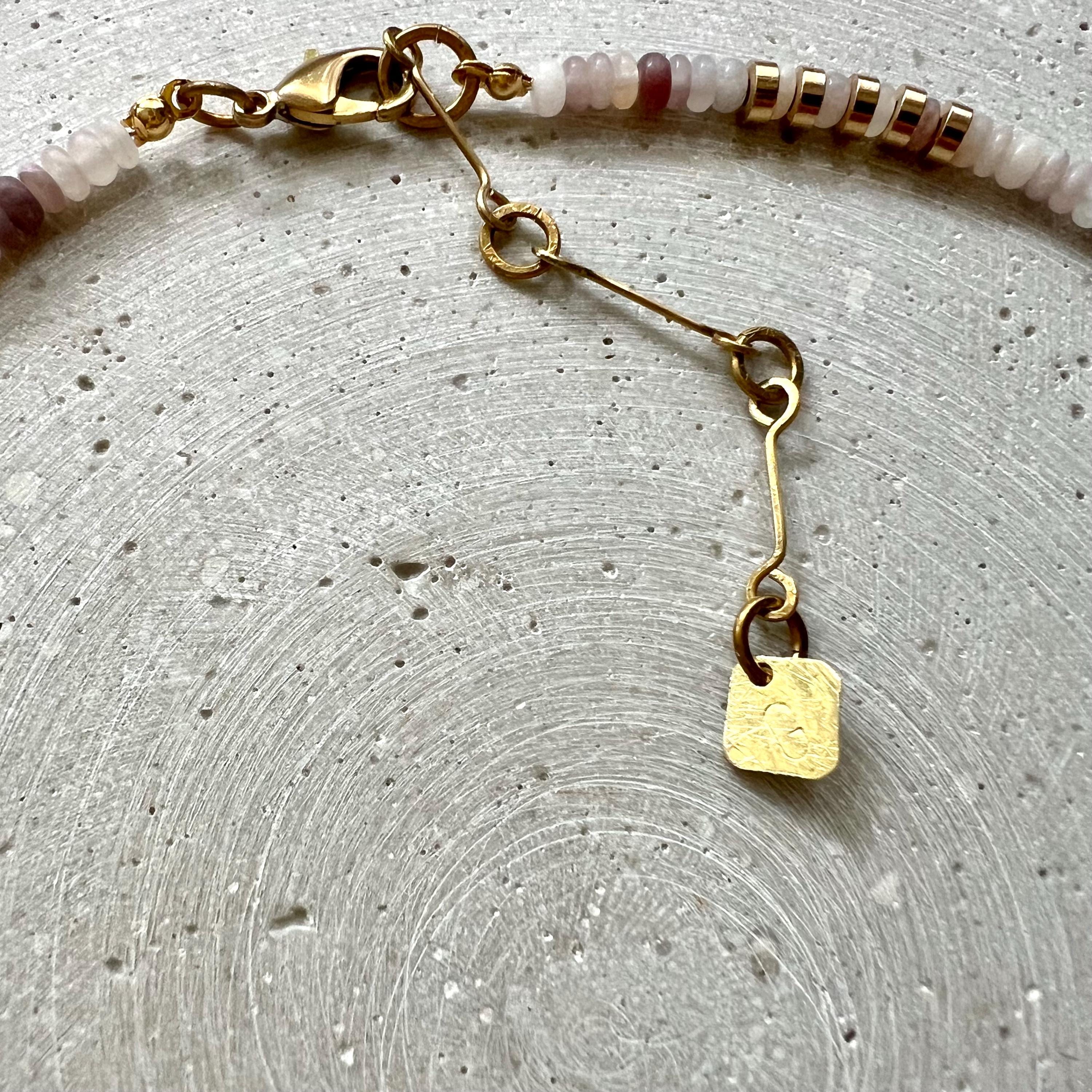 Quarz Perlen Kette - Halskette - Gudbling