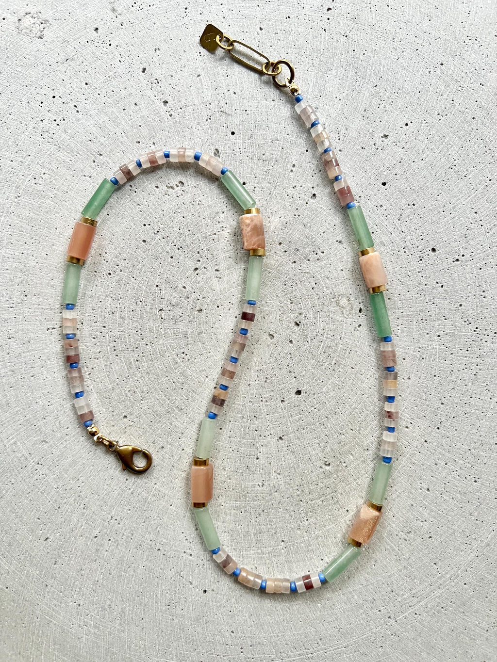 Quarz und Sunstone Surferkette - Halskette - Gudbling