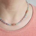 Quartz and Sunstone Surfer Necklace