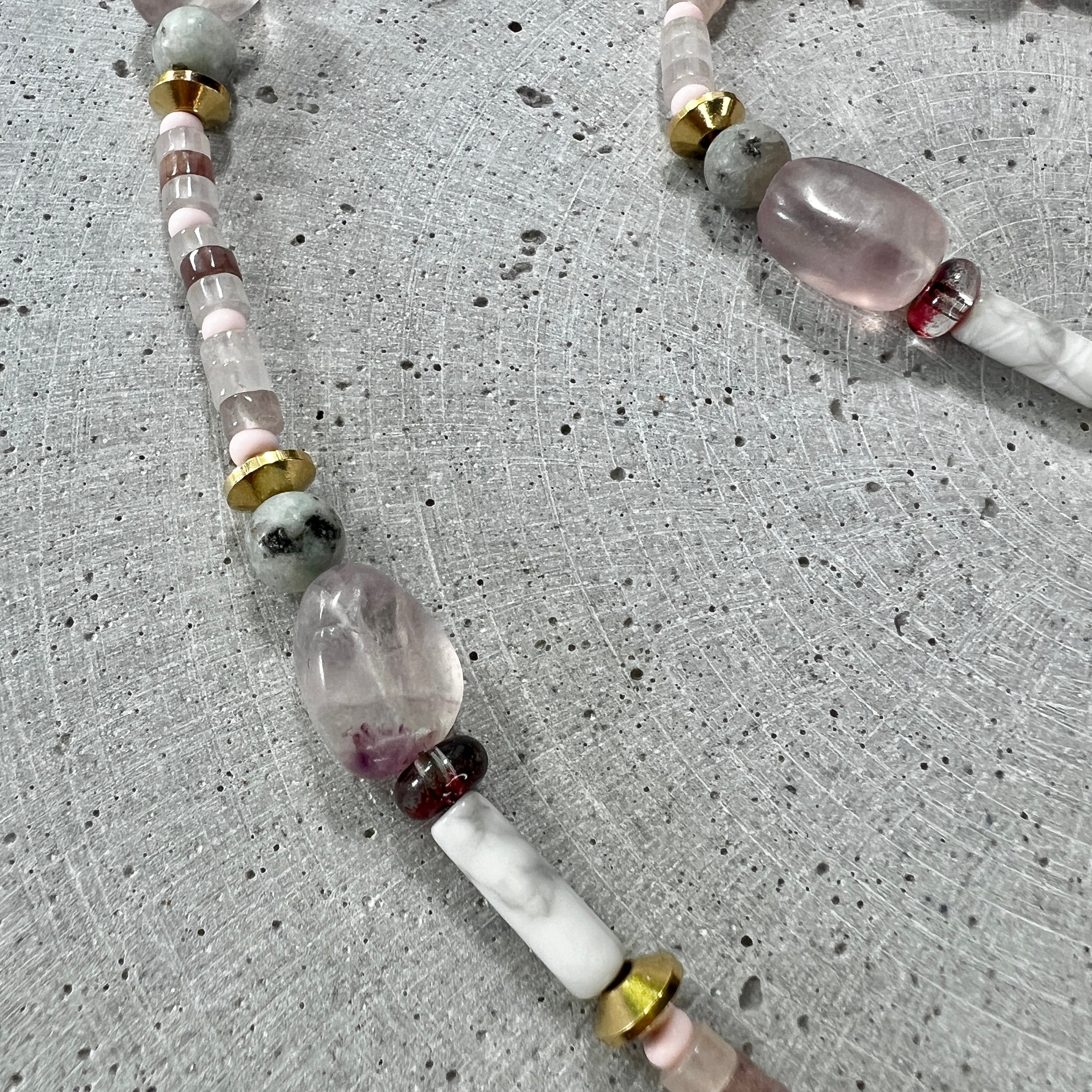 Rhodochrosit Stein Statement Kette - Halskette - Gudbling