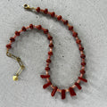 Roter Jaspis Collier - Halskette - Gudbling