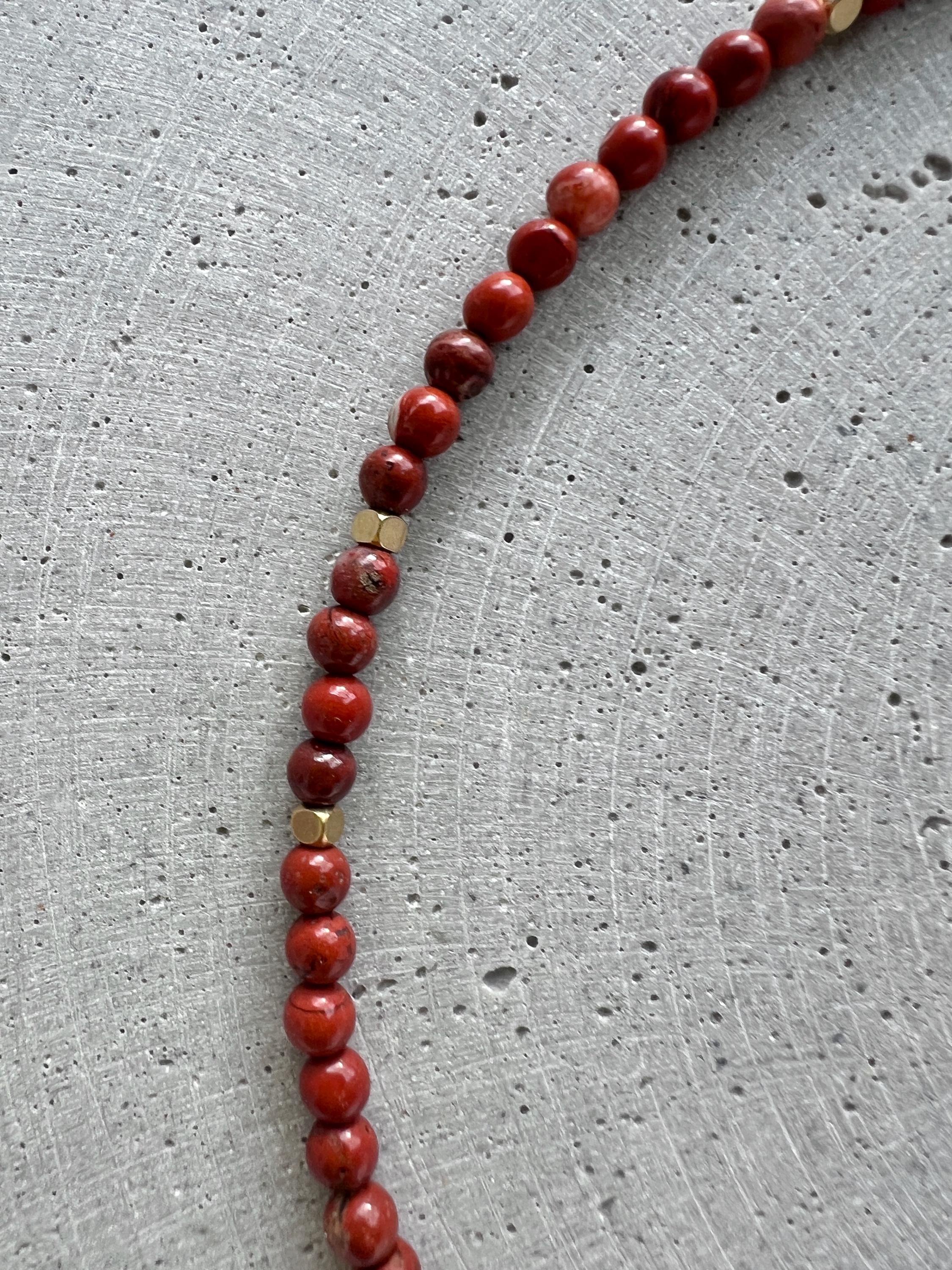 Roter Jaspis Halskette - Halskette - Gudbling