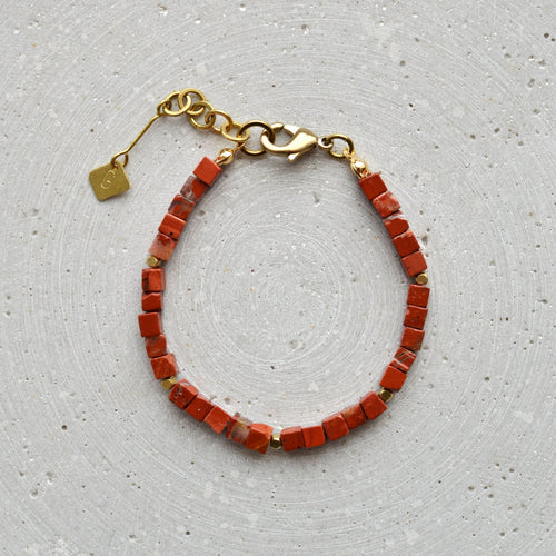 Roter Jaspis Würfel Armband - Armband - Gudbling