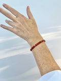 Roter Jaspis Würfel Armband
