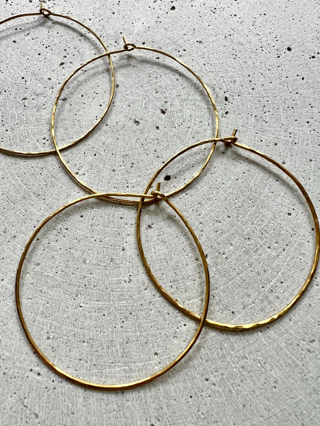 Schlichte Messing Creolen 3cm - Schmuck - Gudbling