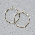 Schlichte Messing Creolen 4cm - Schmuck - Gudbling