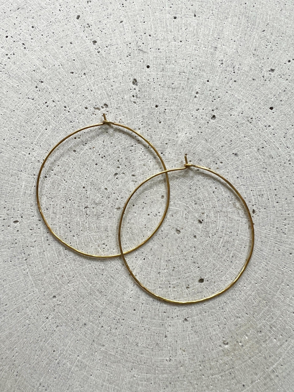 Schlichte Messing Creolen 5cm - Schmuck - Gudbling