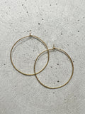Schlichte Messing Creolen 5cm