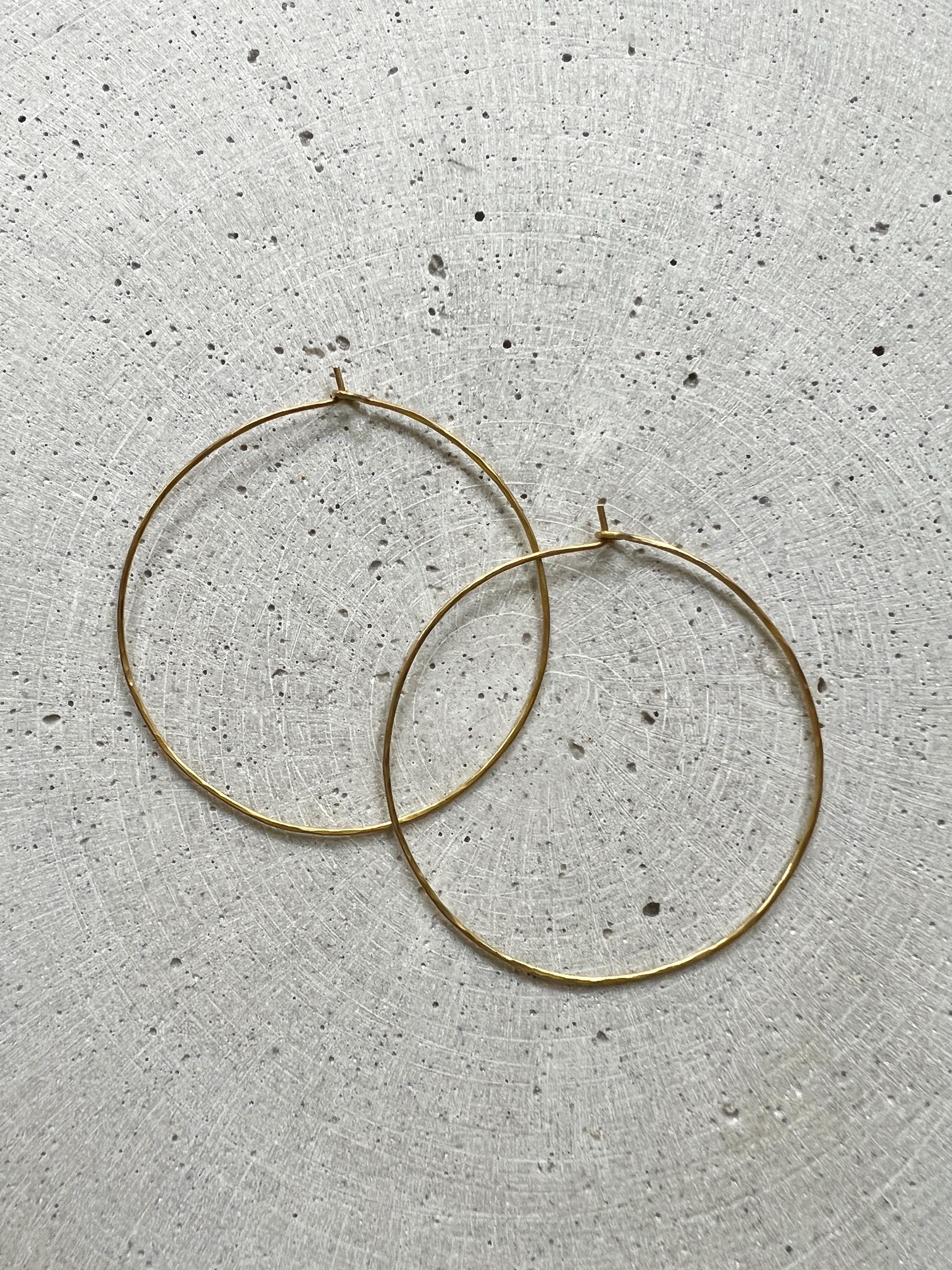 Schlichte Messing Creolen 5cm - Schmuck - Gudbling