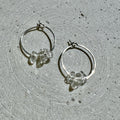 Silber Creolen mit Bergkristall - Ohrring - Gudbling