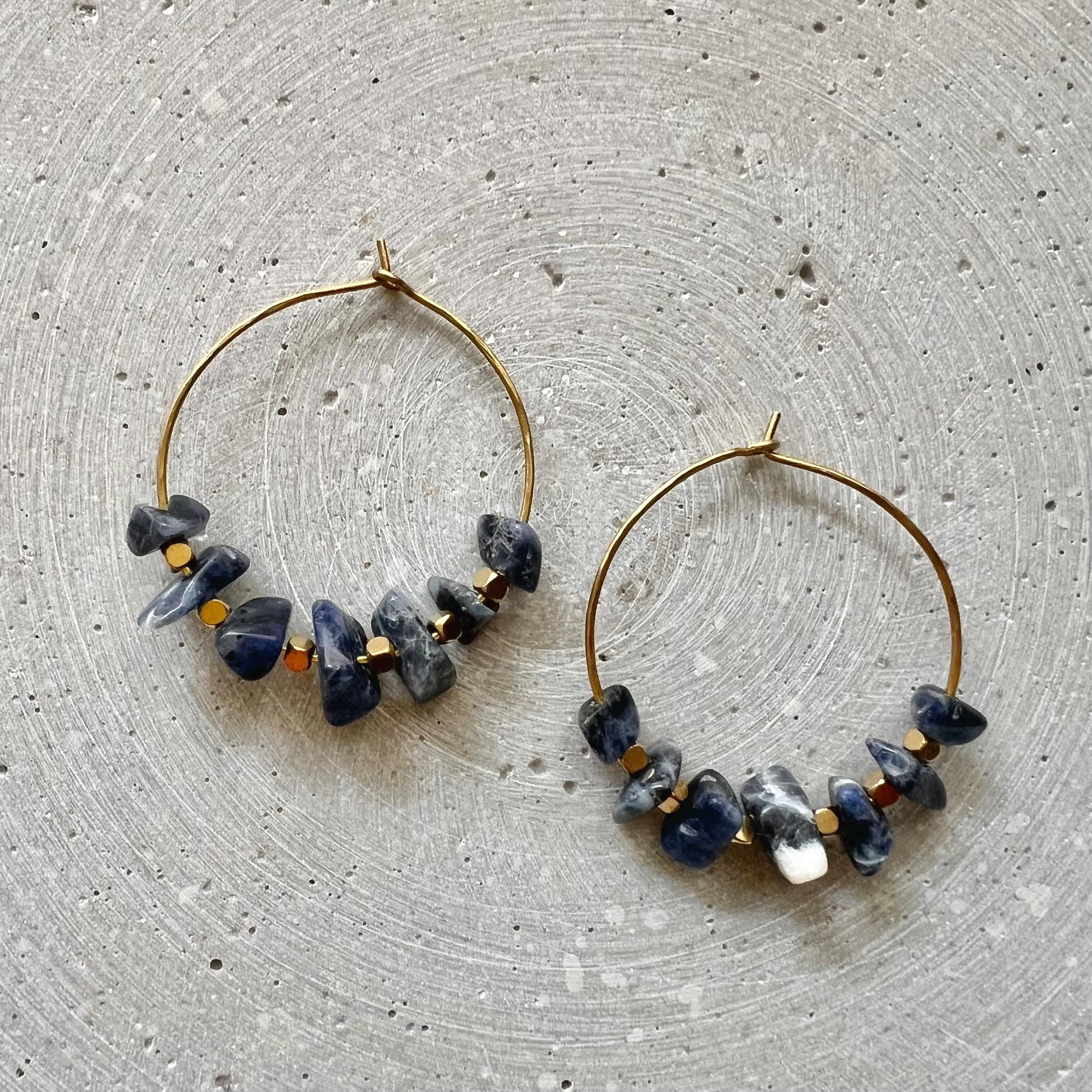 Sodalith Nuggets Kreolen - Schmuck - Gudbling