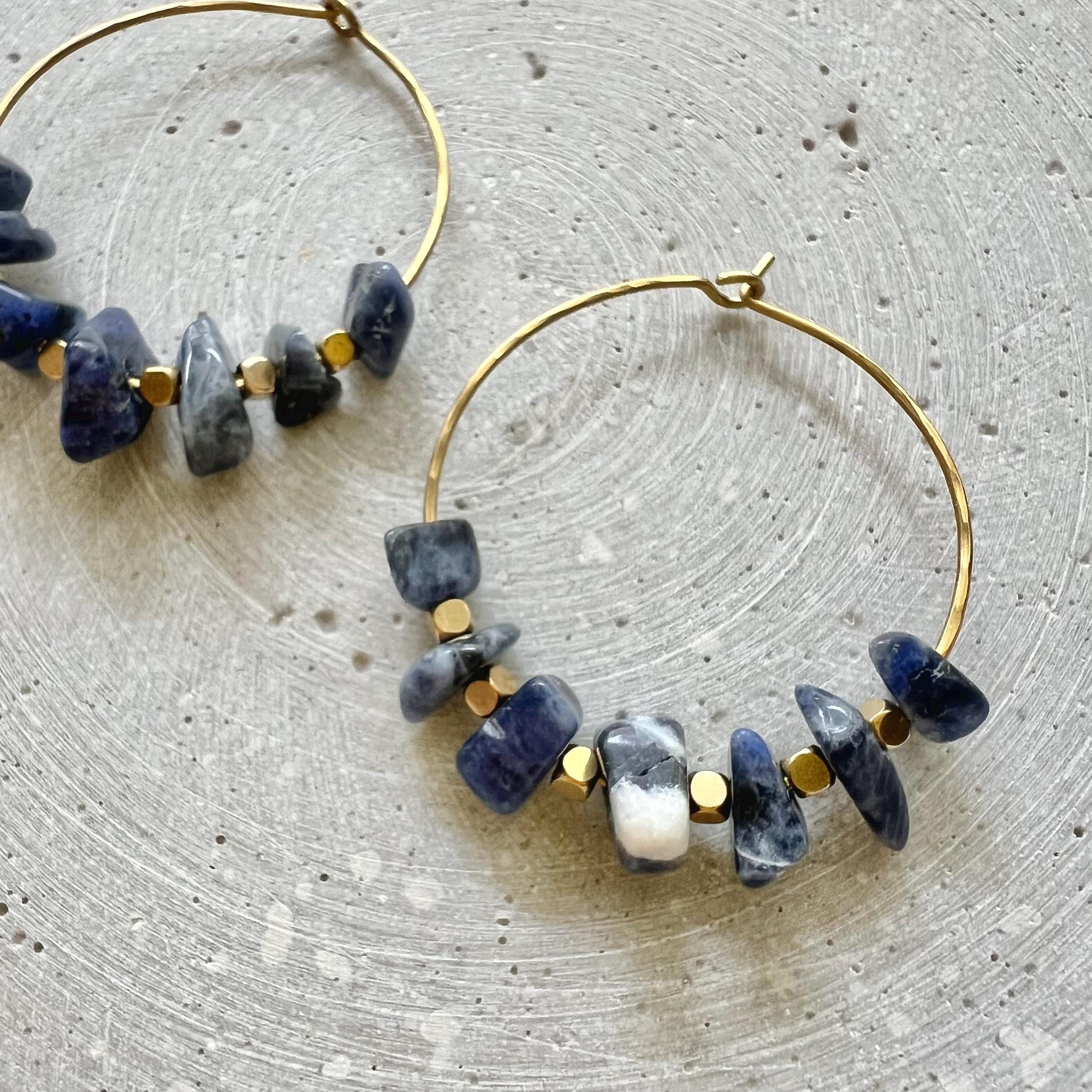 Sodalith Nuggets Kreolen - Schmuck - Gudbling