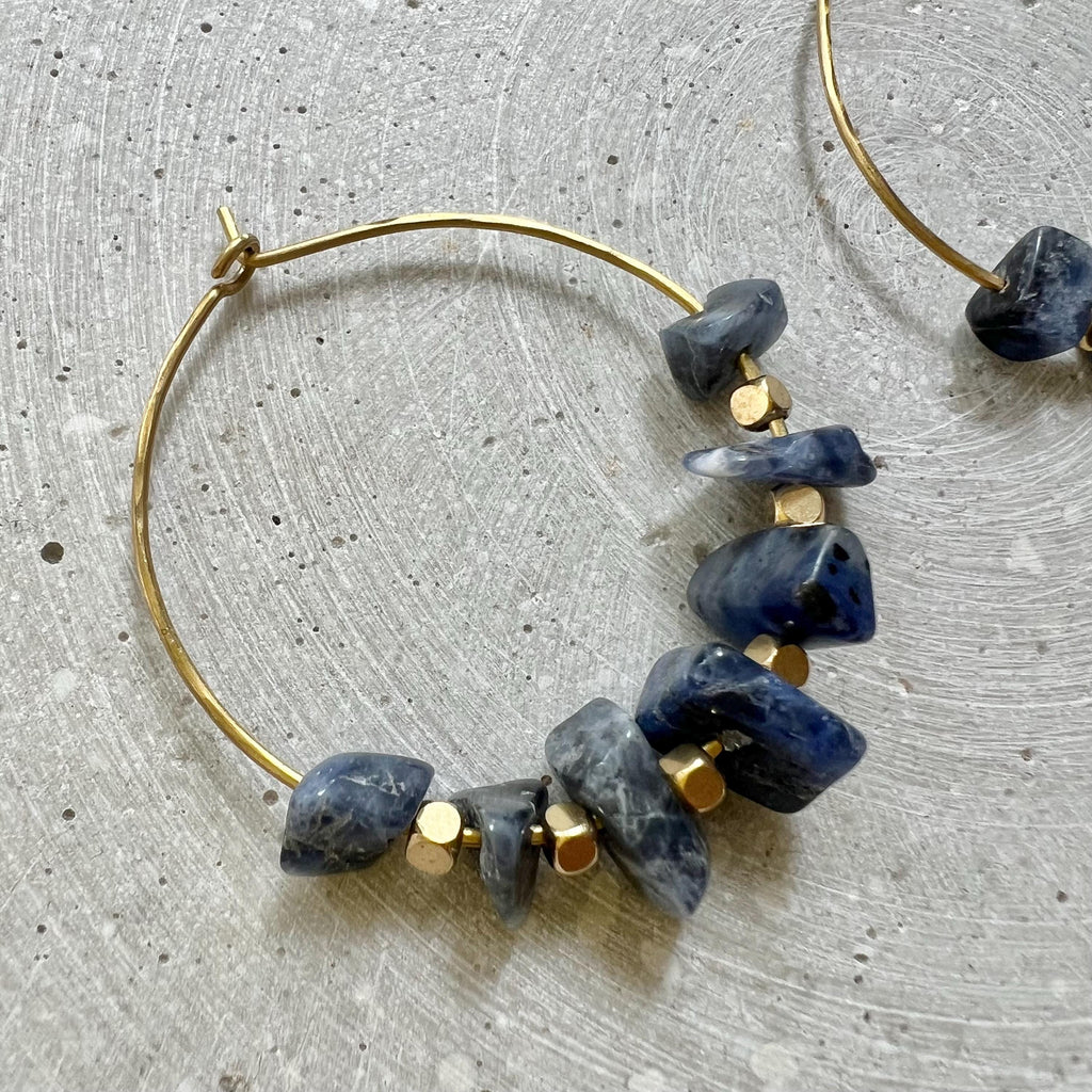 Sodalith Nuggets Kreolen - Schmuck - Gudbling