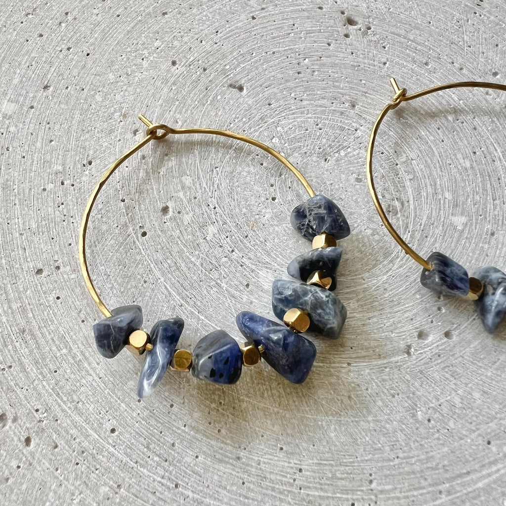 Sodalith Nuggets Kreolen - Schmuck - Gudbling