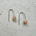 Sterling Silber Sunstone Ohrbögen