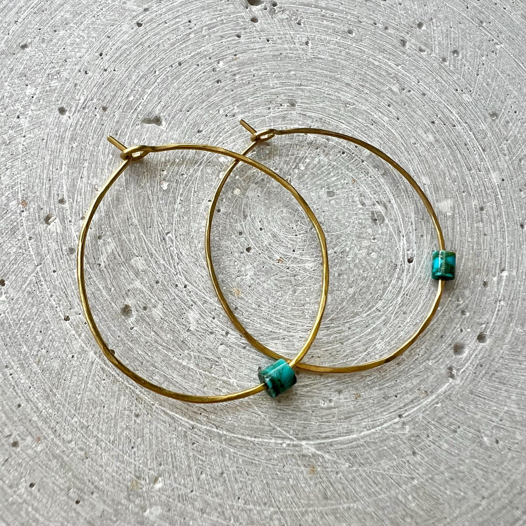 Vintage Türkis Creolen - Schmuck - Gudbling