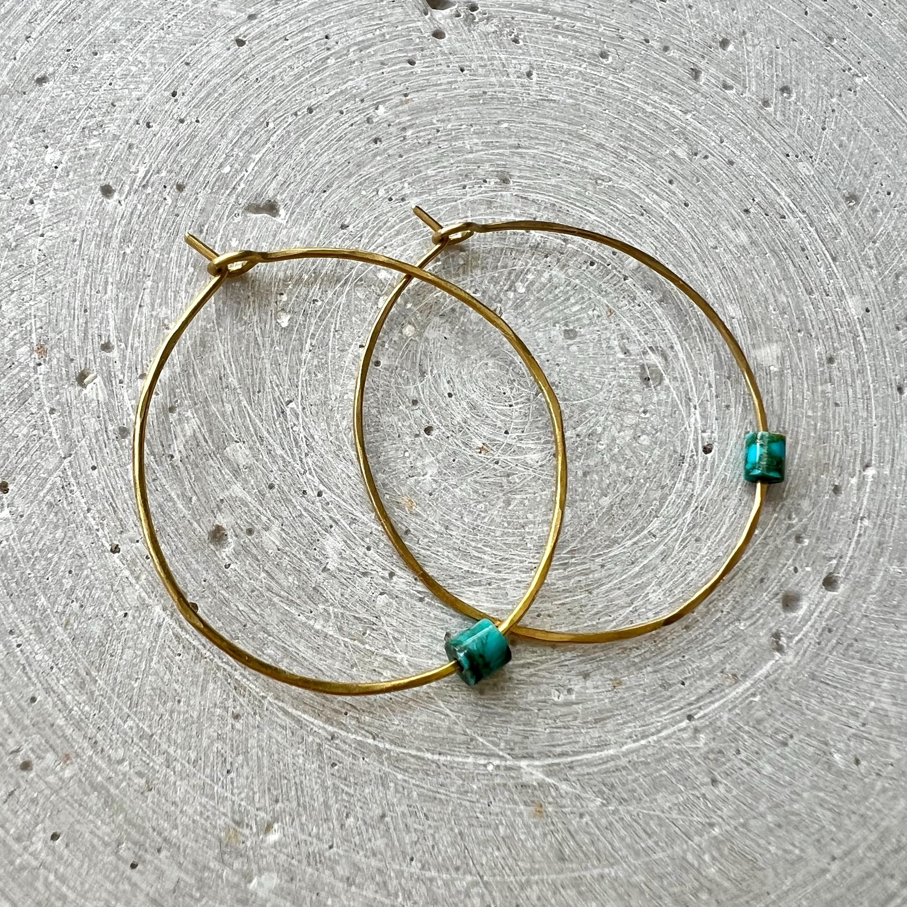 Vintage Türkis Creolen - Schmuck - Gudbling