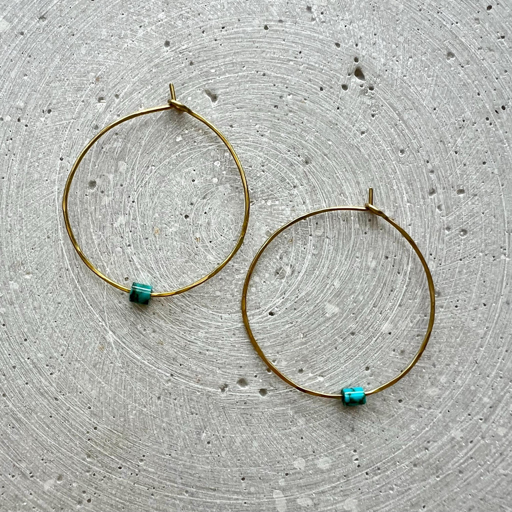 Vintage Türkis Creolen - Schmuck - Gudbling