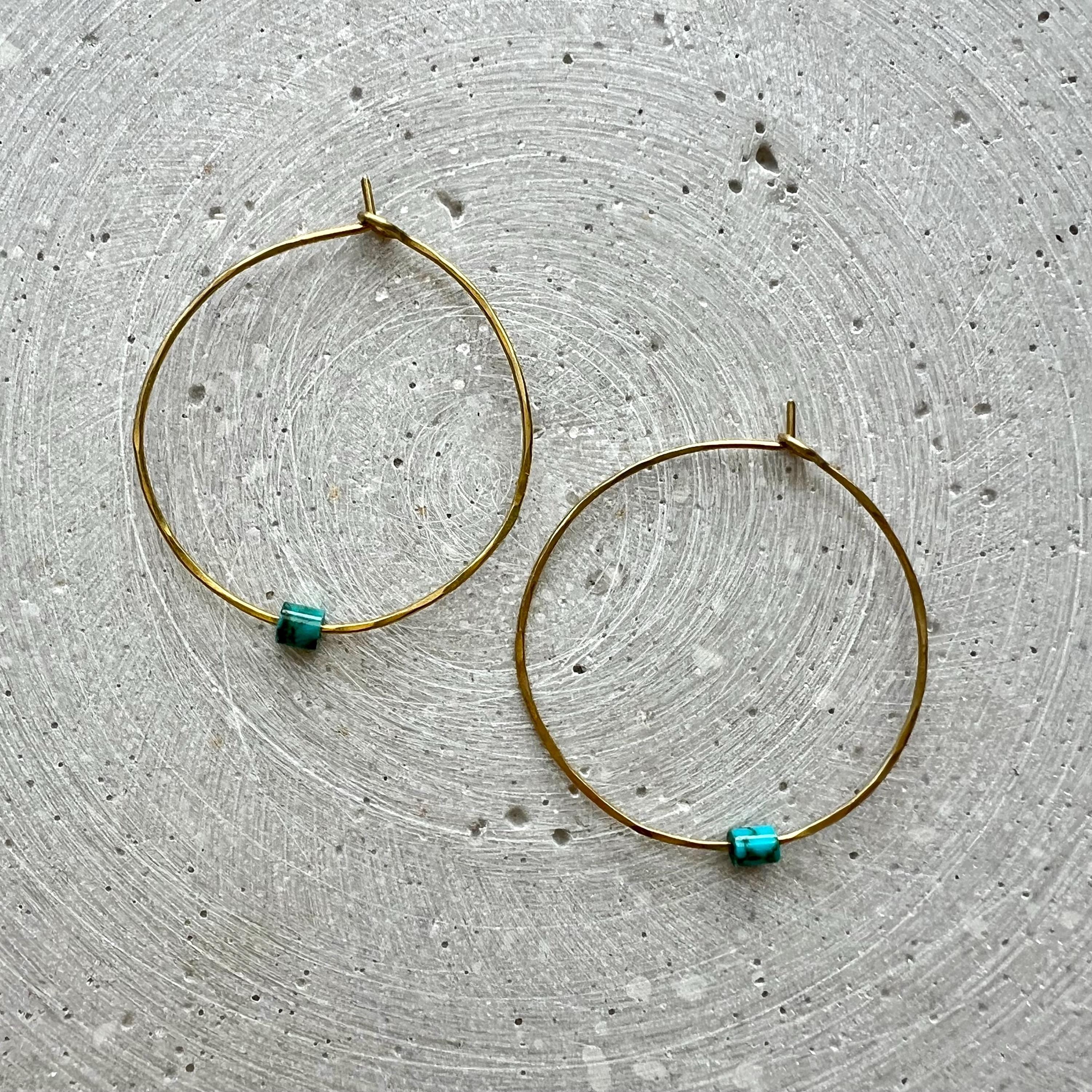 Vintage Türkis Creolen - Schmuck - Gudbling
