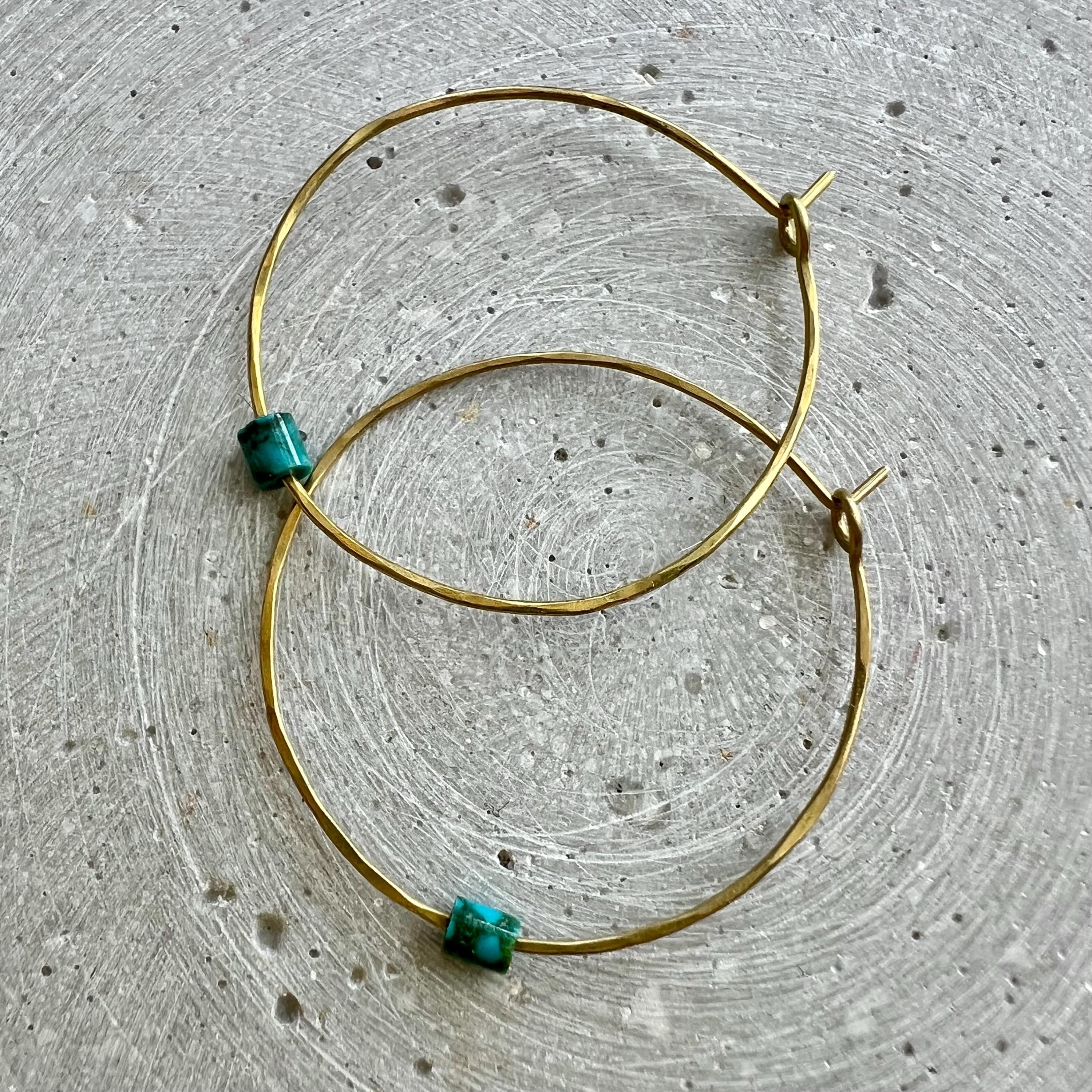 Vintage Türkis Creolen - Schmuck - Gudbling