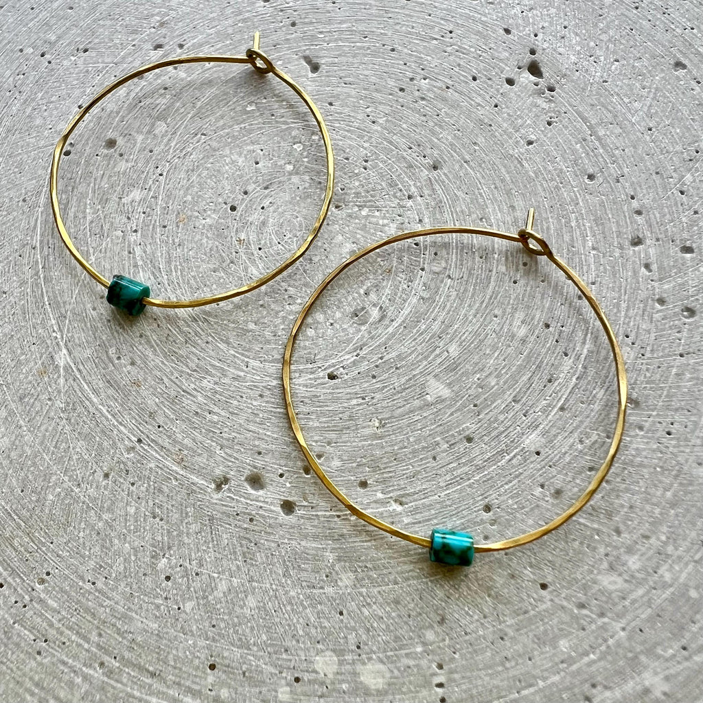 Vintage Türkis Creolen - Schmuck - Gudbling