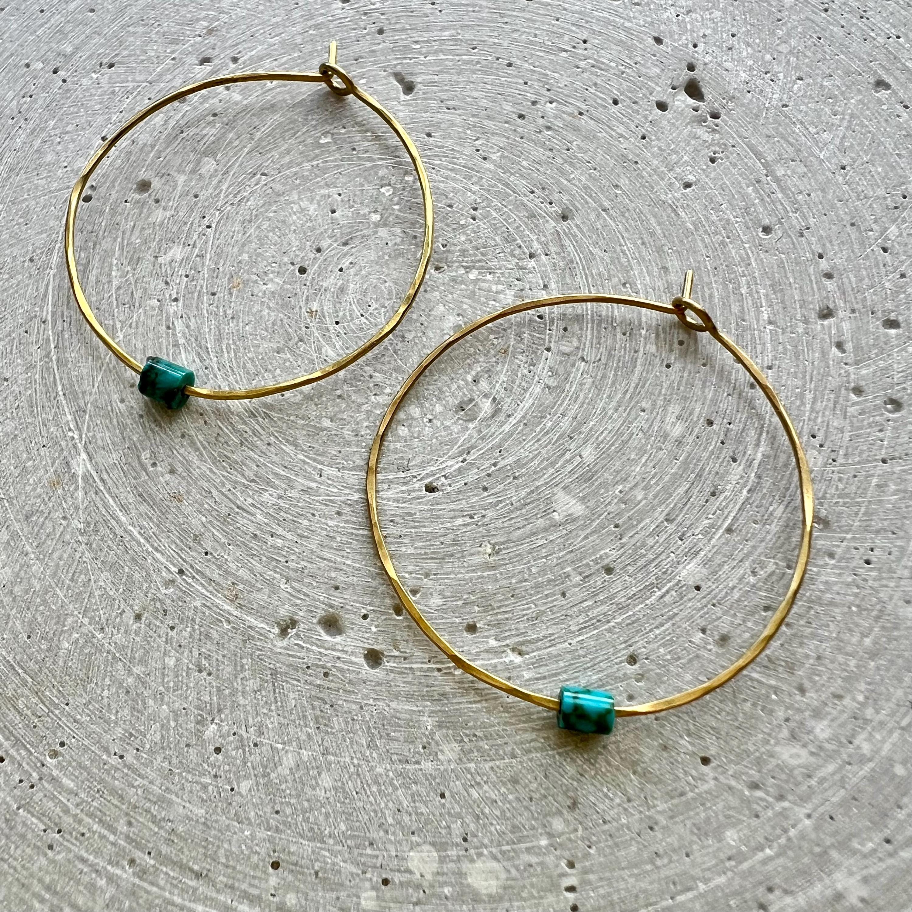 Vintage Türkis Creolen - Schmuck - Gudbling