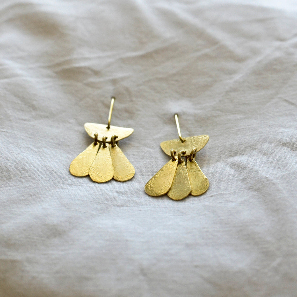 Drei Blätter Chandelier Ohrringe - Ohrring - Gudbling