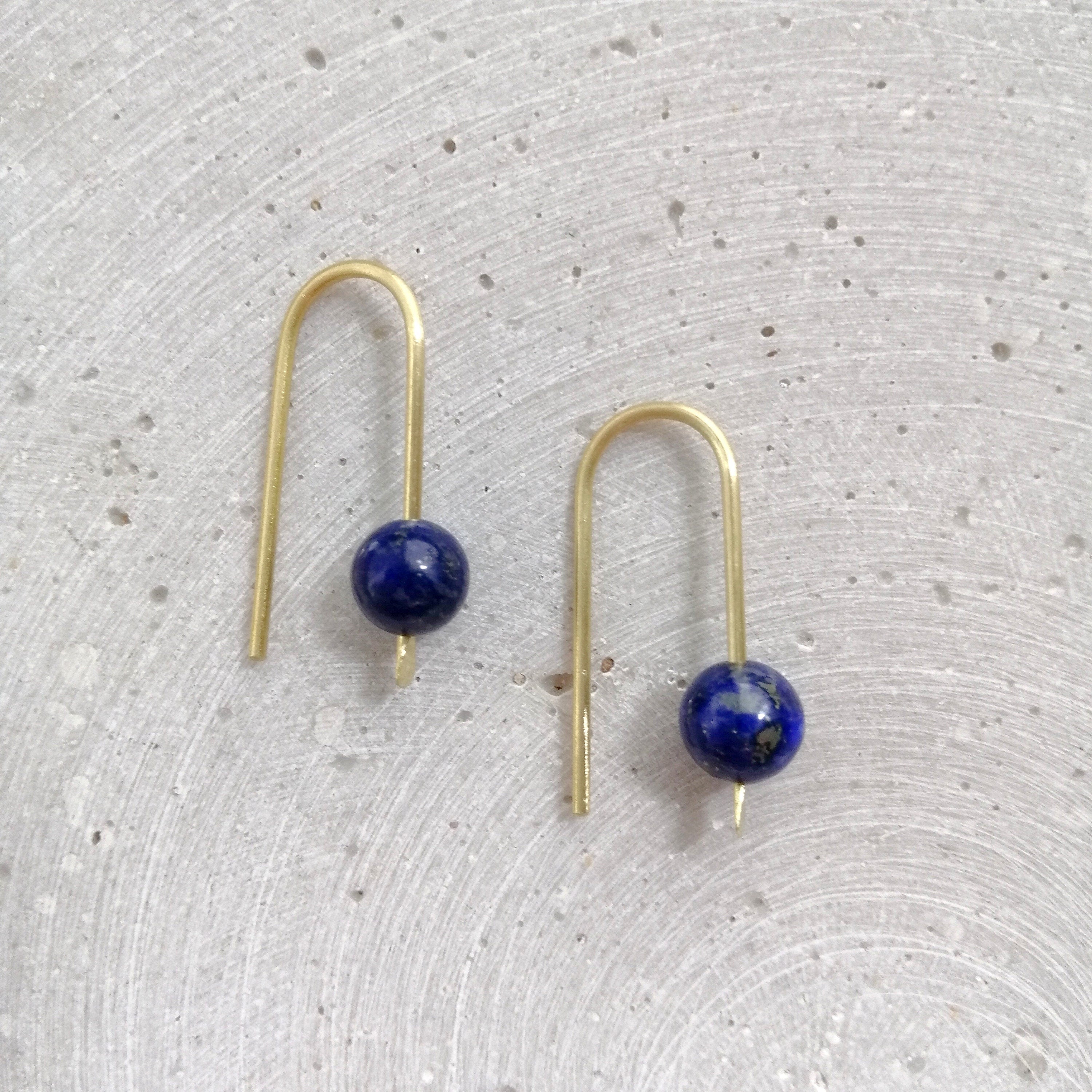 Lapislazuli Ohrbögen - Ohrring - Gudbling