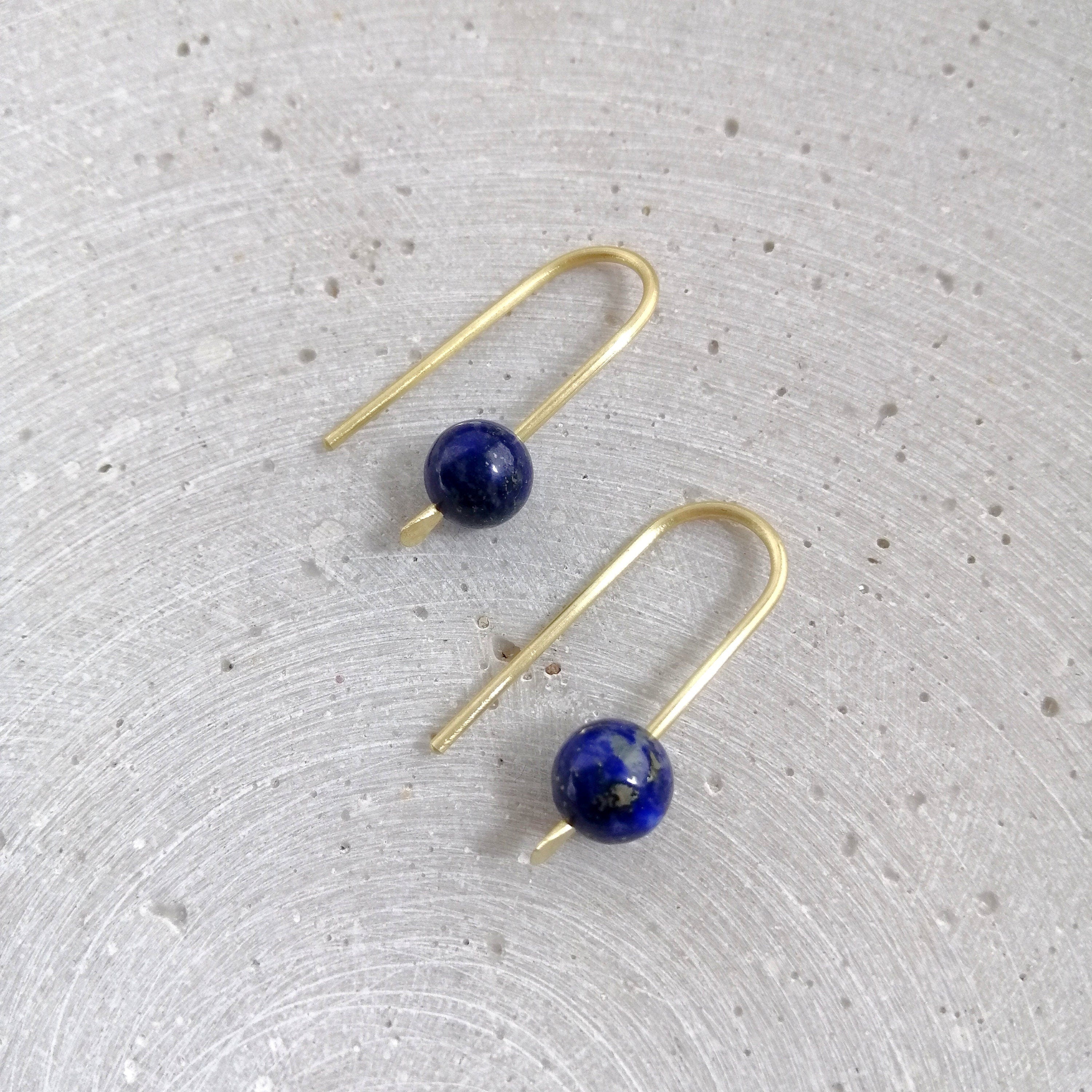 Lapislazuli Ohrbögen - Ohrring - Gudbling